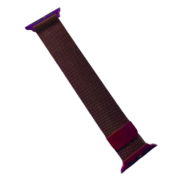 NEW WINE Iridescent Stainless Steel Milanese Loop Band Apple Watch 42 44 45 49 - Picture 7 of 10